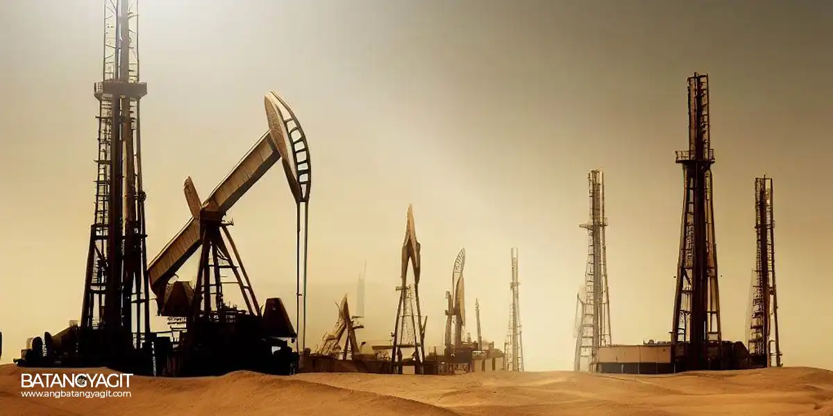 Oil rig in dessert